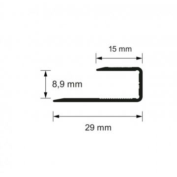 Profil terminatie parchet 2.7 ml sampanie cod S63